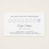 ヴィンテージシルバーフレームピンクボウロイヤリティカード (裏面)