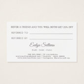 ヴィンテージシルバーフレームピンクボウ紹介カード (裏面)