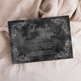 ヴィンテージシルバーブラックウォーターカラー詳細 エンクロージャーカード