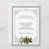 ヴィンテージシルバーベルおよびヒイラギ シーズンカード (裏面)