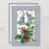 ヴィンテージシルバーベルおよびヒイラギ シーズンカード (正面/裏面)