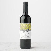 ヴィンテージシルバーホットダマスクグレーボウDIY BG