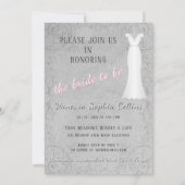 ヴィンテージシルバーマガジンカバーブライダルシャワー 招待状 (裏面)