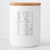 ヴィンテージシルバー製品ラベルの華美コーナーロゴ フードラベル (正面)