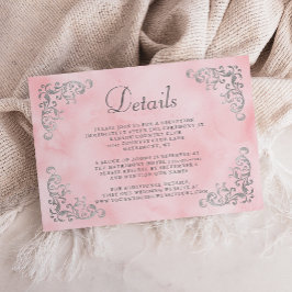 ヴィンテージシルバー赤面ピンクウォーターカラー詳細 エンクロージャーカード