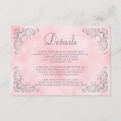 ヴィンテージシルバー赤面ピンクウォーターカラー詳細 エンクロージャーカード (正面)