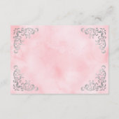 ヴィンテージシルバー赤面ピンクウォーターカラー詳細 エンクロージャーカード (裏面)