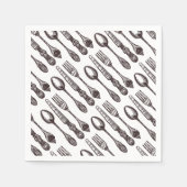 ヴィンテージシルバ華美ウェアアーティスクラシックグルメ スタンダードカクテルナプキン (正面)