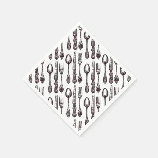 ヴィンテージシルバ華美ウェアアーティスクラシックグルメ スタンダードカクテルナプキン (角)