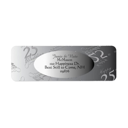 ヴィンテージシルリ結婚ー25周年» ラベル (正面)