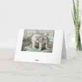 ヴィンテージシロクマ氷山の冬のイラストレーション カード (裏面)