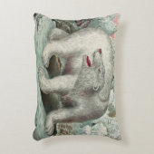 ヴィンテージシロクマ氷山の冬イラストレーション アクセントクッション (正面(垂直))