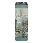 ヴィンテージシロクマ氷山の冬イラストレーション タンブラー (裏面)