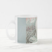 ヴィンテージシロクマ氷山の冬イラストレーション フロストグラスマグカップ (左)