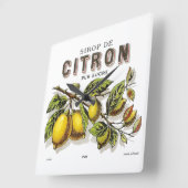 ヴィンテージシロップデシトロンアド スクエア壁時計 (傾斜)