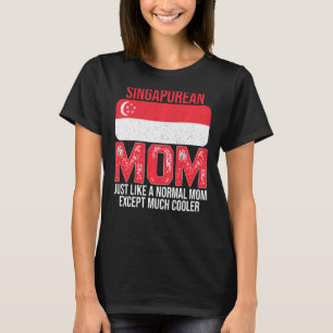 ヴィンテージシンガポールの母シンガポール国旗 Tシャツ