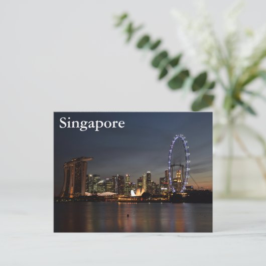 ヴィンテージシンガポール観光旅行の追加 ポストカード (スタンド正面)