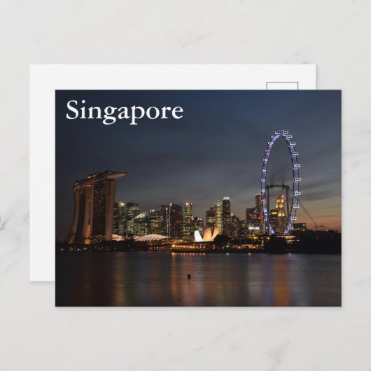 ヴィンテージシンガポール観光旅行の追加 ポストカード (正面/裏面)