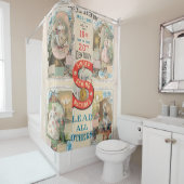 ヴィンテージシンガー裁縫マシンAd シャワーカーテン (インサイチュ)