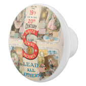 ヴィンテージシンガー裁縫マシンAd セラミックノブ (右)