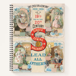 ヴィンテージシンガー裁縫マシンAd ノートブック