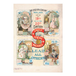 ヴィンテージシンガー裁縫マシンAd フォトプリント