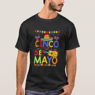 ヴィンテージシンコデマヨメキシコギタおもしろいー Tシャツ