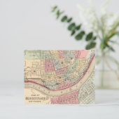 ヴィンテージシンシナチの地図(1780) ポストカード (スタンド正面)