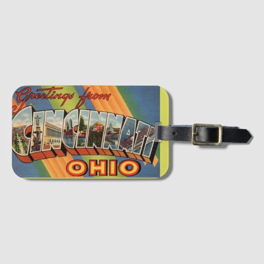 ヴィンテージシンシナティ挨拶 ラゲッジタグ (正面横)