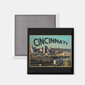 ヴィンテージシンシナティ・スカイライン マグネット (正面/裏面)