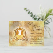 ヴィンテージシンデレラの馬車 セーブ・ザ・デートカード 招待状 (スタンド正面)