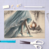 ヴィンテージシンデレラガウン&グラススリッパデクページ 薄葉紙 (クラフト)