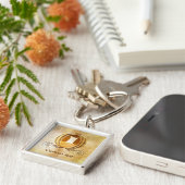 ヴィンテージシンデレラキャリッジプリンセスキーチェーン キーホルダー (側面)