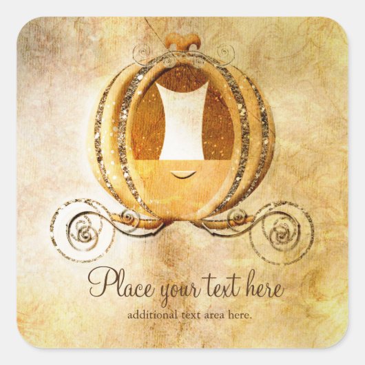 ヴィンテージシンデレラキャリッジプリンセスシール スクエアシール (正面)