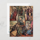 ヴィンテージシンデレラクリスマスモンタージュ シーズンポストカード (正面/裏面)