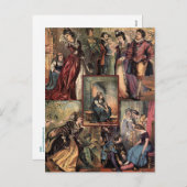 ヴィンテージシンデレラクリスマスモンタージュ シーズンポストカード (正面/裏面)