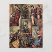 ヴィンテージシンデレラクリスマスモンタージュ シーズンポストカード (正面)