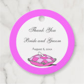 ヴィンテージシンデレラスリッパーオンピンクピローラベル フェイバータグ (正面)