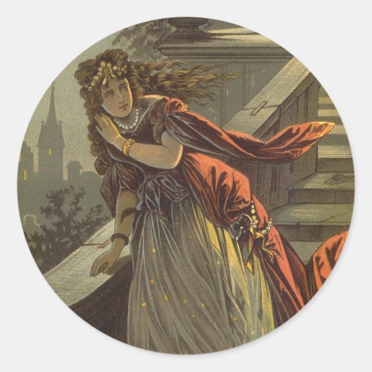 ヴィンテージシンデレラビクトリアン、おとぎ話 ラウンドシール (正面)