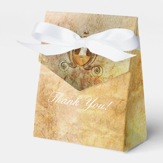 ヴィンテージシンデレラプリンセスシャワーパーティー好意バッグ フェイバーボックス (正面サイド)