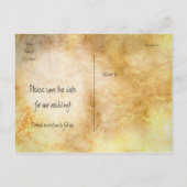 ヴィンテージシンデレラ日付の結婚はがきを保存 案内ポストカード (裏面)