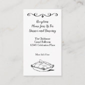 ヴィンテージシンデレラ白黒披露宴カード エンクロージャーカード (正面)