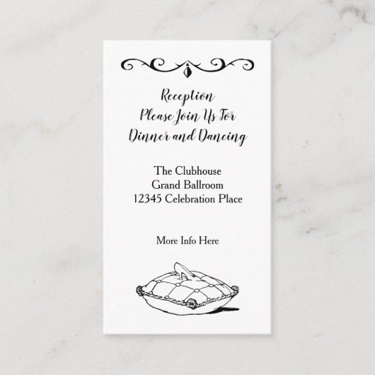 ヴィンテージシンデレラ白黒披露宴カード エンクロージャーカード (正面)