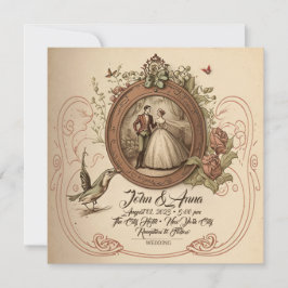 ヴィンテージシンデレラ結婚式招待状 招待状