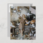 ヴィンテージシンデ食べ物を与えレラの鳥 ポストカード (正面/裏面)