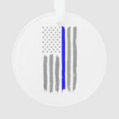 ヴィンテージシンブルーラインシャツ警察サポートUSA Fl オーナメント (裏面)