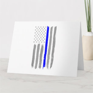 ヴィンテージシンブルーラインシャツ警察サポートUSA Fl カード