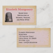 ヴィンテージシンブルSeamstressテーラービジネスカード 名刺 (正面/裏面)