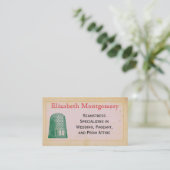 ヴィンテージシンブルSeamstressテーラービジネスカード 名刺 (スタンド正面)