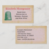 ヴィンテージシンブルSeamstressテーラービジネスカード 名刺 (正面/裏面)